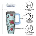 thumbnail image 3 of 30 oz Christmas Stocking Santa Tumbler with Handle and Straw, Stainless Steel Double Wall Cup 30 oz, Leak Proof Holiday Mug, Winter Gift, 3 of 5
