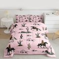 thumbnail image 2 of Castle Fairy Western Cowboy 3 Pieces Queen Comforter Set for Boys Girls,Exotic Style Ultra Soft Bedding Sets,Vintage Aesthetic Bedding Comforter Set Breathable,Luxury Bedroom Decor,Reversible, 2 of 8