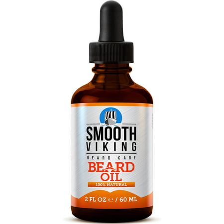 Smooth Viking Beard Oil for Men - Use With Balm and Conditioner for the Best Facial Hair Grooming Kit - Relieves Itching for Easy Beard Growth - With Argan Oil, Jojoba Oil and Vitamin E - 2