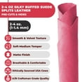 thumbnail image 3 of ELW Premium Suede Cowhide 2-4 oz 1-1.6mm - Soft Full Grain Pre-Cut Side Leather - 1-3 SQ FT 4 PCS,Pink - USA Made Silky Buffed Suede Fabric Leather for Car Upholstery, Crafts, Garments, Furniture, 3 of 9