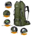 thumbnail image 2 of Mochila Bseash Impermeable 60L para Senderismo y Camping con Funda para Lluvia, 2 of 9