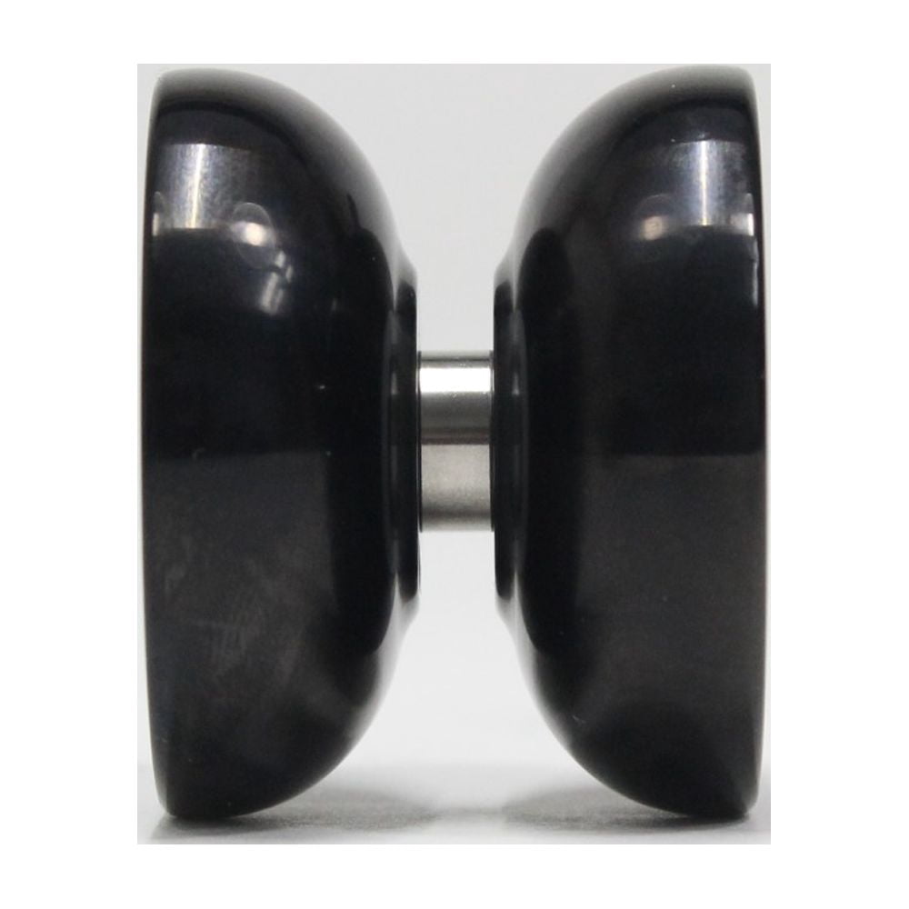 Zeekio Alpha Steel Yo-Yo - Organic Shaped Stainless Steel - Undersized YoYo with D Sized Bearing (Black -White Etching)