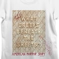 thumbnail image 6 of American Horror Story What Creeps Beneath The Sheets Crew Neck Short Sleeve Women's White Crop Top
-Small, 6 of 7