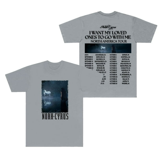 Noah Cyrus Quiero que mis seres queridos vayan conmigo camisetas de gira mujeres hombres moda Camiseta de manga corta