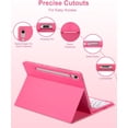 thumbnail image 3 of Magnetic Keyboard Mouse Combo Case with RGB Backlight Keypad & Pen Slot for Samsung Tab S9 11", S9 FE 10.9", S10 Lite, S10 FE 5G,Coral Red, 3 of 9