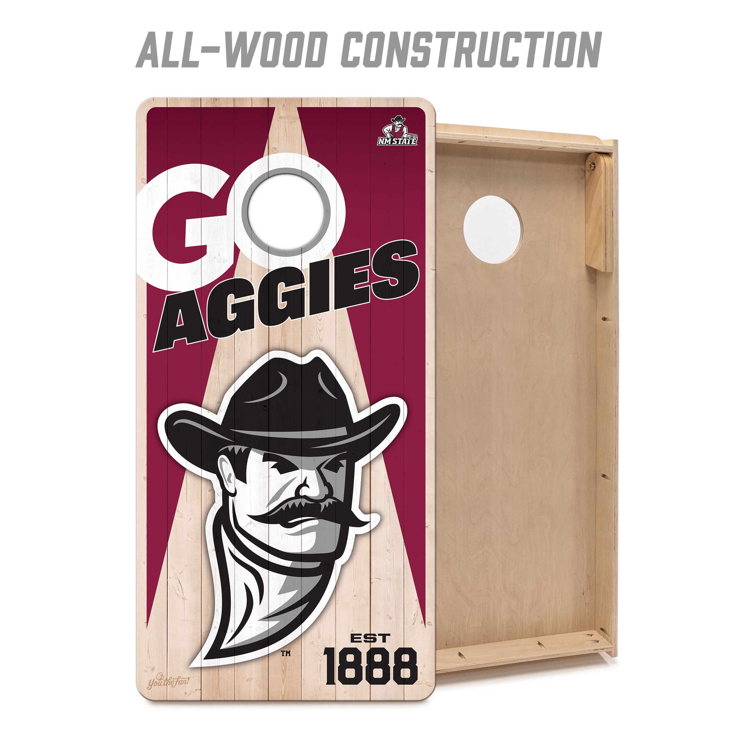 YouTheFan NCAA New Mexico State Aggies 2' x 4' Cornhole Game No Bags