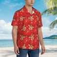 thumbnail image 3 of Fuzoiu Christmas With Cute Deer Print Hawaiian Shirt for Men, Summer Beach Casual Short Sleeve Button Down Shirts, Men’s Beach Summer Shirts with Pocket,Medium, 3 of 7