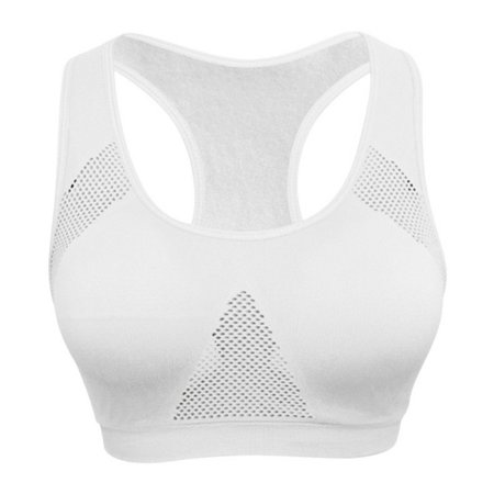 

Women Professional Absorb Sweat Top Sports Bra Mesh breathable Bra Push Up Padded Running Gym Fitness