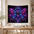 thumbnail image 5 of Skull Moth with Moon Phases and Glowing Crystals, Spooky Gothic Style for Dark Art Lovers, Mystical Wall Art, Halloween Gift, Tapestry Wall Hanging for Bedroom and Dorm, 5 of 7
