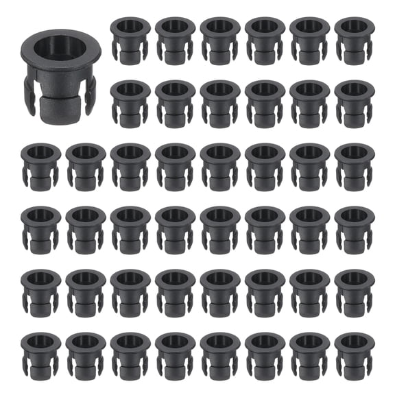 Uxcell 5mm Emitting Diode Holder, 100 Pcs Plastic Flat LED Holder Clip Mounting Bracket Socket Cap for Lamp Bulb Bezel Mount Panel LED Display, Black