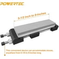thumbnail image 5 of POWERTEC 5-1/2-Inch to 9-Inch Sharpening Stone Holder with Whetstone Knife Sharpener Stones - 400/1000 3000/8000 4 Side Grit Waterstones (#71722), 5 of 8