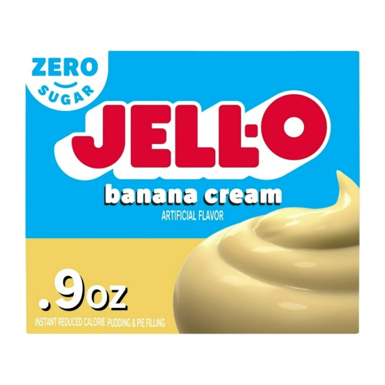 Jell-O Banana Cream Artificially Flavored Zero Sugar Instant