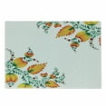 thumbnail image 1 of Japanese Cutting Board, Ornate Japanese Watercolor Flower Motif Environment Inspired Art Image Print, Decorative Tempered Glass Cutting and Serving Board, Small Size, Orange Green, by Ambesonne, 1 of 1