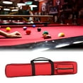 thumbnail image 4 of BESTSKY 8 Holes Billiards Pool Cue Case Snooker Cue Storage Pouch Water Resistant 1/2 Snooker Pool Cue Bag Billiard Stick Storage Bag Red, 4 of 7