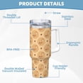 thumbnail image 5 of Lsque Squirrel And Nuts Pattern 40 OZ Ice Bully Cup with Handle and Straw, Double Wall Stainless Steel Tumbler Travel Coffee Cup with Lid for Christmas Present, 5 of 8