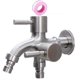 thumbnail image 1 of G1/2 304 Stainless Steel Double Tap Seal Tape Multifunctional Two Way Tap 2*handles For Bathroom Kitchen Faucets, 1 of 10