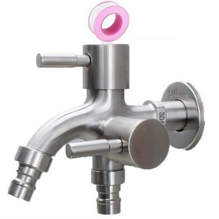 

304 Stainless Steel Double Tap Multifunctional Stainless Steel Tap Two Way Tap