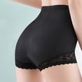 thumbnail image 5 of Daznico Womens Underwear - Ladies Tummy Tucking & Lifting Shaping Panties Lace Medium High Waist Breathable Panties - Panties for Women,Color:Black,Size:XXL, 5 of 6