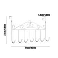 thumbnail image 3 of Blueek Durable No-Drill over Door Hooks - Multi-functional Metal Hanging Rack for Coats, Bags & Accessories, Space-Saving Organizer, 16x9 Inch, White, 3 of 6