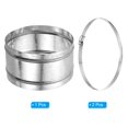thumbnail image 3 of Uxcell 7.1" Duct Connector, 1 Set Galvanized Iron Duct Coupling Vent Coupler Dryer Pipe Coupling Hose Extension Connector with Duct Clamps for HVAC Exhaust Fan Vent Systems, 4" Long, 3 of 5