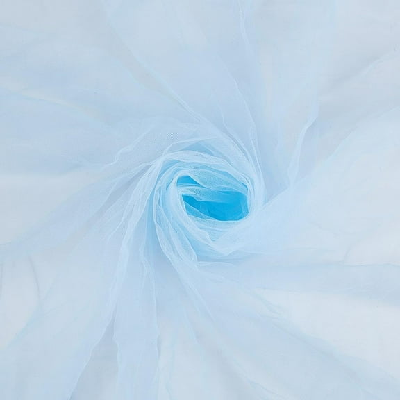 2.2 Yards Light Blue Tulle Fabrics 1.8 Yards Wide Chiffon Sheer Crepe Fabric Chinlon Tulle 0.1mm Thick Gauze Mesh Bolt Net