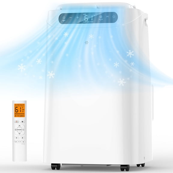 Lcxmtv 12,000 BTU Portable Air Conditioner, 3-in-1 AC Unit with Dehumidifier and Fan, Cools up to 500 Sq. Ft., Includes Window Kit, Backlit Remote and 24H Timer