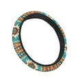 thumbnail image 6 of Renewold Southwest American Tribal Teal Car Steering Wheel Cover Universal 15 Inch Non-slip Comfortable Stretch Auto Steering Wheel Cover Auto Accessory Decoration, 6 of 6
