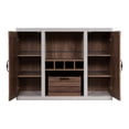 thumbnail image 4 of Furniture of America Vando Industrial Wood Multi-Storage Buffet in Walnut, 4 of 5