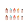 thumbnail image 5 of Cute Press on Nails Uñas postizas medianas Cubierta completa francesa Uñas postizas de nube acrílica para mujeres y niñas 24PCS Adepaton HMYH771, 5 of 5