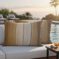 thumbnail image 2 of Outdoor Pillow Covers 20x12 Set of 2, Brown Ombre Waterproof Patio Throw Pillow Covers for Couch Sofa Chair, Vintage Country Wooden Decorative Pillowcases for Throw Pillows, 2 of 9