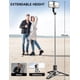 thumbnail image 3 of Trípode selfie Stick de 45 pulgadas con 2 luces, trípode extensible 5 en 1 para teléfono selfie Stick, palos selfie portátiles con control remoto inalámbrico compatible con iPhone 15/14/13 Pro Max, Sa, 3 of 5