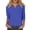 Blue, variant on Women's 3/4 Sleeve V Neck T-Shirt, Raglan Sleeve Basic Solid Color Cotton Blouse, Casual Summer Tops for Women, Comfy V Neck Shirt for Everyday Wear Dark Blue M