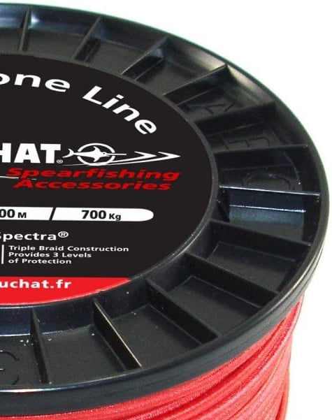 SPEARFISHING WORLD 2.2 mm Triple Jacket Spectra Line for Speargun Band Wishbone or Shooting Line - Super High Abrasion Resistant - 1540# (700 kg) Strength - Red