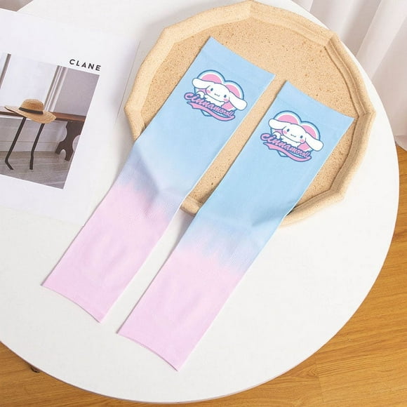 Cinnamoroll Hello Kitty Pochacco My Melody Littletwinstars My Sweet Piano Sanrio Gradient Ice Silk Sunscreen Sleeve Toy for ZR