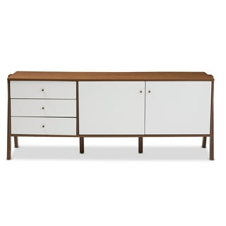 White And Walnut Sideboard