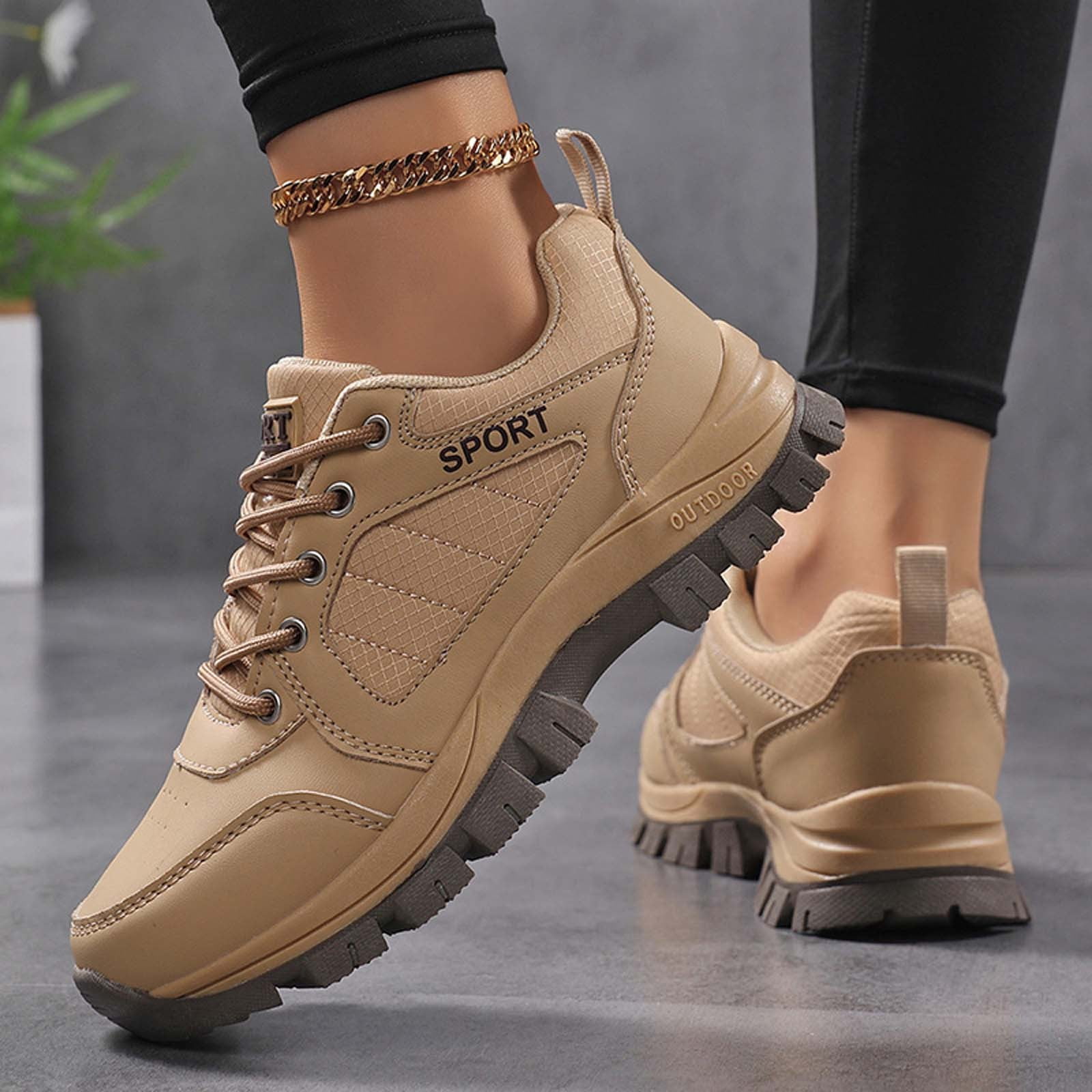 Women's Walking Shoes Waterproof Hiking Shoes on Orthopedic Sneakers Outdoor Non Shoes Casual Trail Shoes