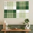 thumbnail image 4 of Green Gray White Tartan Plaid Wall Tapestry 60"x90" Lightweight, Wrinkle-Resistant Hanging Blanket for Bedroom Living Room Decor, 4 of 6