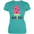 thumbnail image 1 of Summer Sun Ice Pop Watermelon Bite Me Juniors Soft T Shirt, 1 of 1