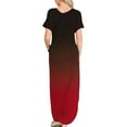 thumbnail image 5 of VKEKIEO Boho Dress for Women Maxi Crew Neck Short Sleeve Printed Red XXL, 5 of 5