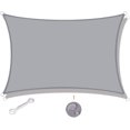 thumbnail image 1 of Vela de sombra rectangular, 2x2m, impermeable y resistente a los rayos UV, gris, 1 of 5