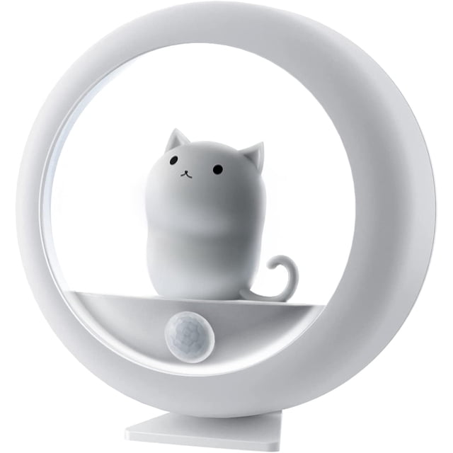 Luz nocturna con sensor de movimiento recargable - Luces nocturnas magnéticas Brillo ajustable Lámpara para gatos en cualquier lugar para pared Dormitorio Gabinete Armario Escaleras Xemadio CZJJ-HY68