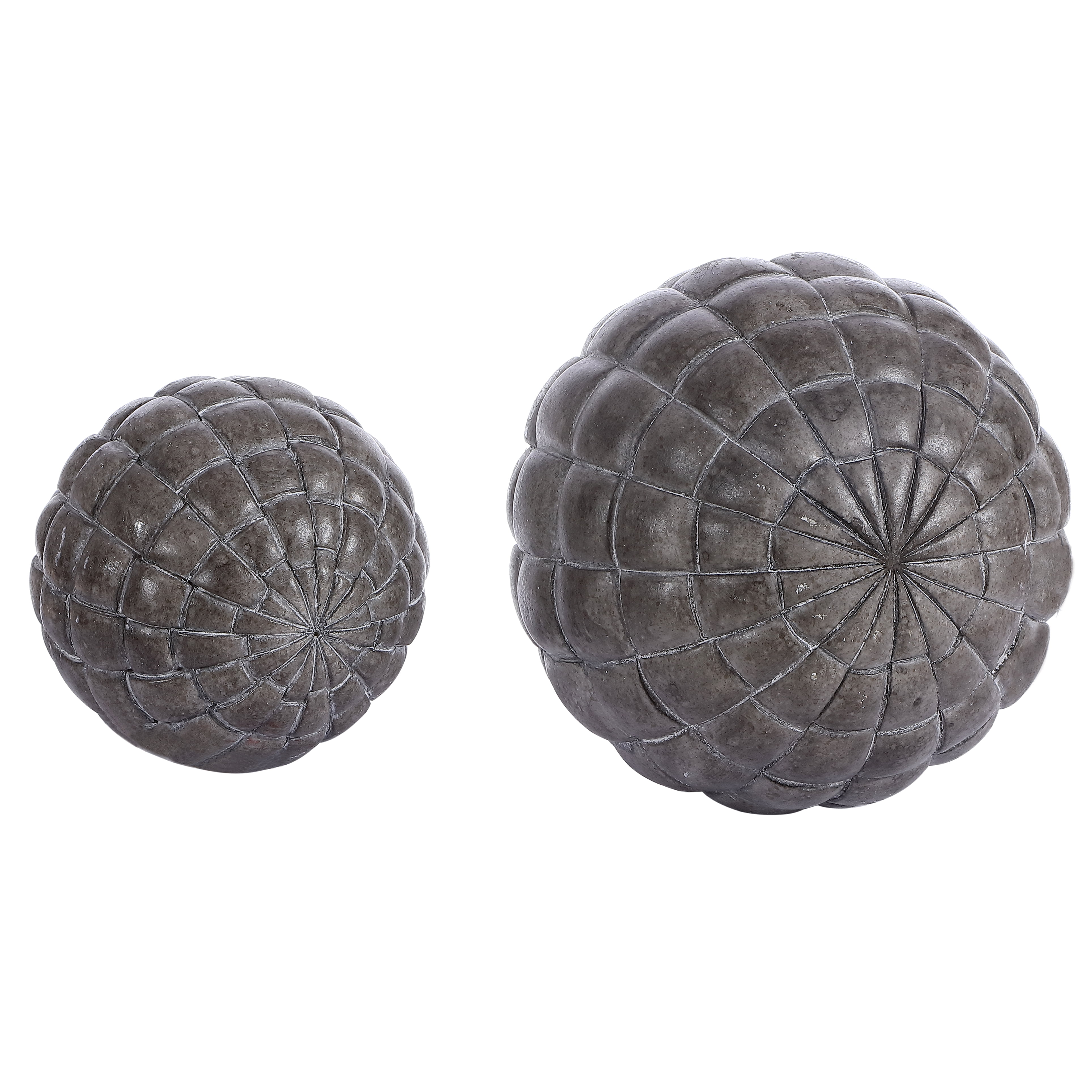 Safavieh Henla Black 4"/6" Polyresin Decorative Balls (2 Count)