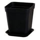 thumbnail image 1 of Zhuge 10 piezas con bandeja de plástico engrosada, maceta cuadrada para plantas suculentas, maceta rectangular negra para plántulas, maceta para plantas suculentas, 7 * 7 cm, 1 of 5
