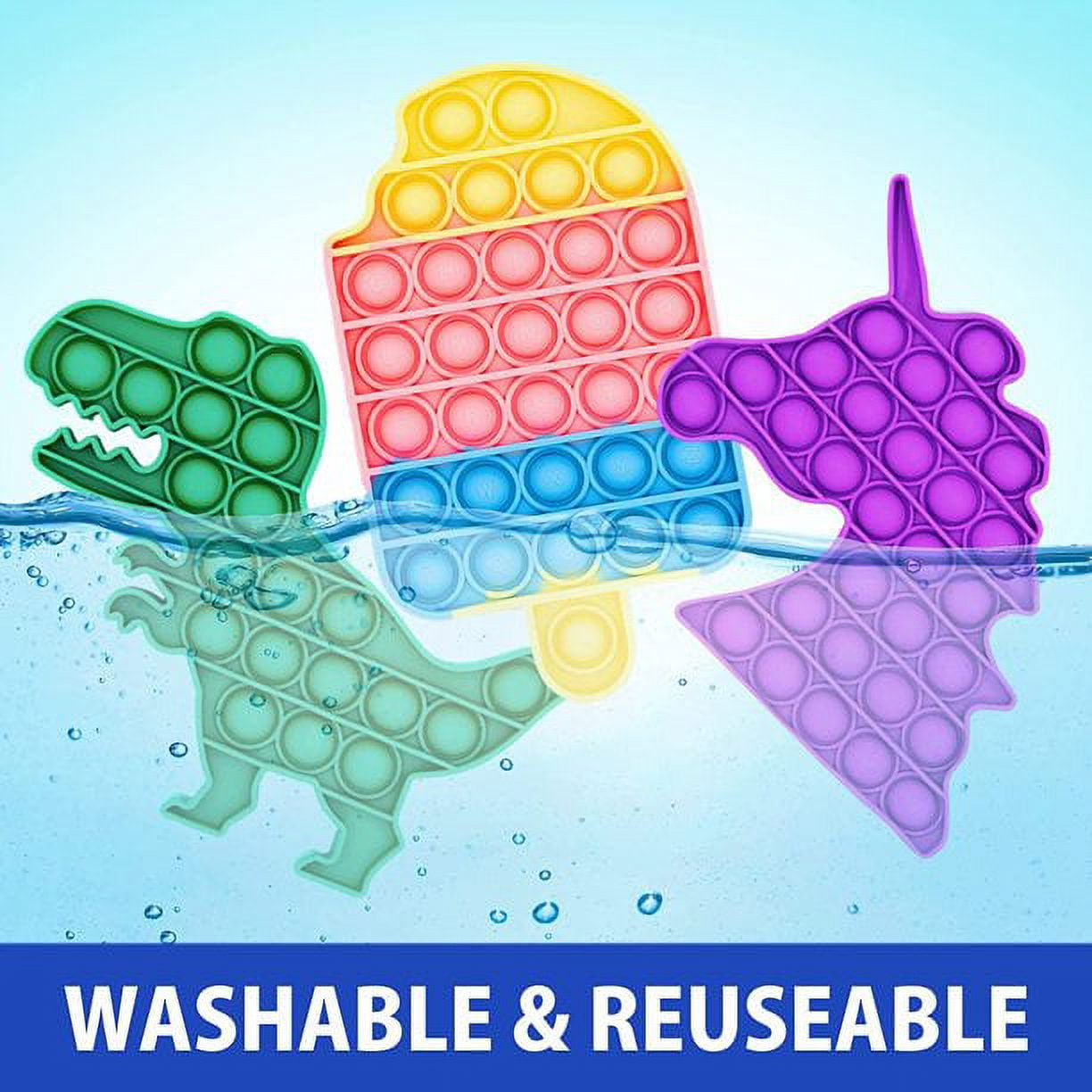 50 Piece Fidget Toys Pack Party Favors Gifts for Kids Adults, Sensory Toy Classroom Prizes Autistic Children Pop Its Bulk Fidgets Stocking Stuffers