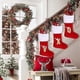 thumbnail image 4 of VEYLIN 20 Inch Christmas Stockings with Letters, Plush Christmas Stockings Large Embroidered Stockings Christmas Stockings for Kids/Adult Red Letter(X, 4 of 5
