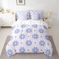 thumbnail image 2 of Homewish Kawaii Daisy 7pcs Bedding Comforter Set,Cute Cartoon Floral Queen Bedding Sets,Purple Blossom Queen Sheet Sets For Kids,Breathable Home Decor Reversible, 2 of 8