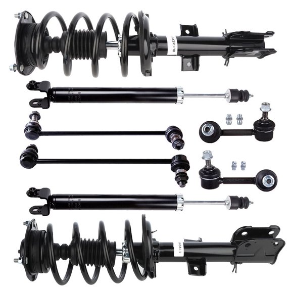 SCITOO Complete Strut Shock Coil Spring Assembly Kit Fit for 2009-2014 for Nissan Maxima Front Quick Complete Struts Rear Shocks Absorber Stabilizer Bar Link