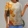 thumbnail image 6 of Mermaid Fish Scales T Shirts Basic T-Shirt Short Sleeve Ladies Tee Shirt Summer Graphic Clothing, 6 of 6