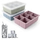 thumbnail image 1 of 3 Pack - Silicone Ice Cube Molds With Removable Lids, Reusable (blue, Green, Pink), 1 of 4