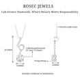thumbnail image 4 of Rosec Jewels Lab Created Diamond Drop Pendant for Women - 0.9 Carat - Minimalist Necklace (EF-VS Grade), 925 Sterling Silver, 4 of 6